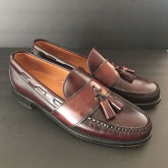 E T Wright Burgundy Tassle Loafers 9.5 A - Picture 5 of 8